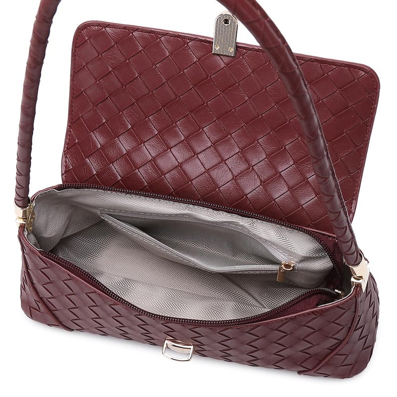 WSRYDJDL Shoulder Bags for Women Vintage Handbag Retro Classic Small Purse Cute Hobo Tote Handbag Mini Clutch Purse (BZ Wine Red) - Image 5